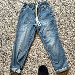 Men's Blue Jeans with Drawstring Waist